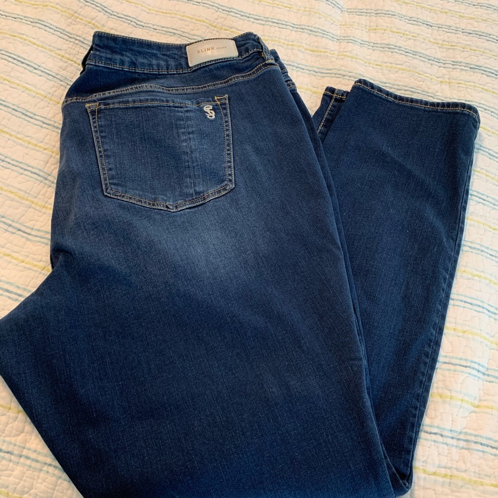 Slink jeans, curvy fit skinny jeans.